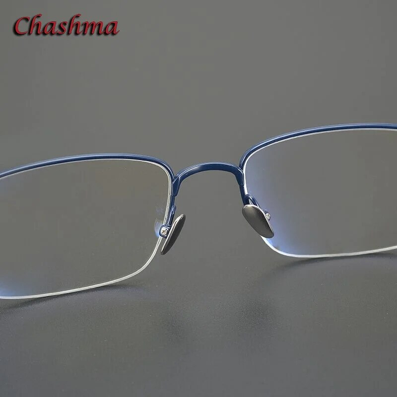 Chashma Ochki Men's Semi Rim Square Titanium Eyeglasses 1015 Semi Rim Chashma Ochki   