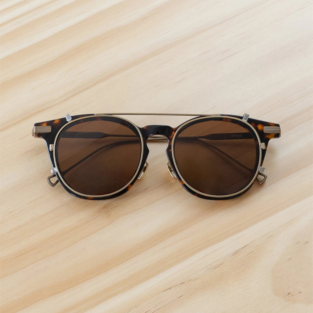 Black Mask Unisex Square Acetate Eyeglasses with Polarized Clip-On Sunglasses BM-SI - view 6