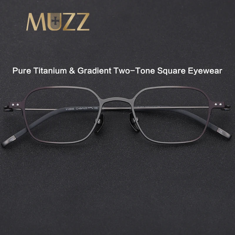 Muzz Y10005 unisex IP titanium prescription eyeglasses