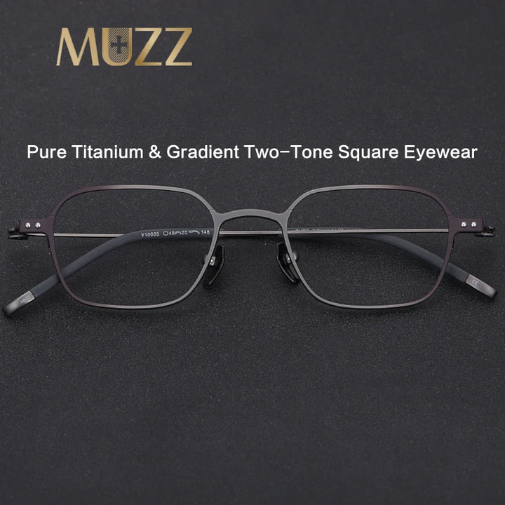 Muzz Y10005 unisex IP titanium prescription eyeglasses