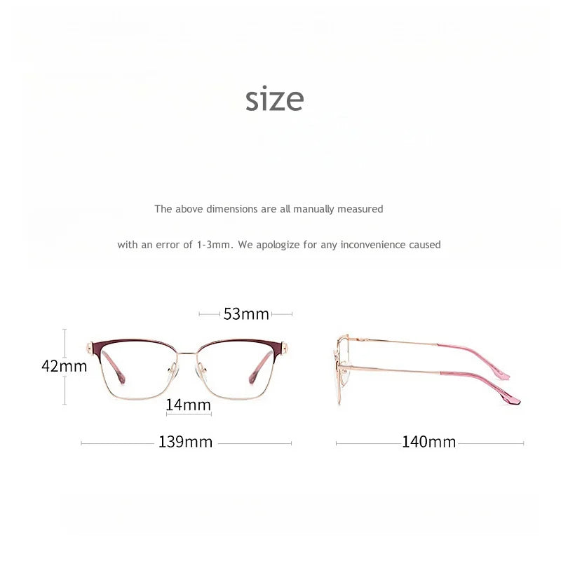 KatKani Women's Full Rim Square Alloy Acetate Eyeglasses Js8612 Full Rim KatKani Eyeglasses   