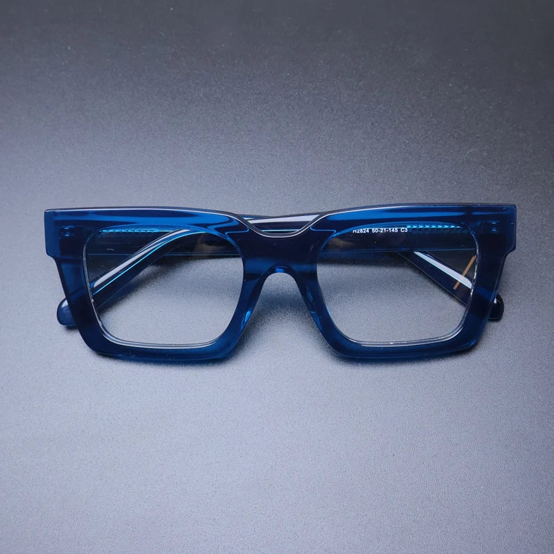 Gatenac Unisex Full Rim Square Acetate Eyeglasses Gxyj-1181 Full Rim Gatenac   