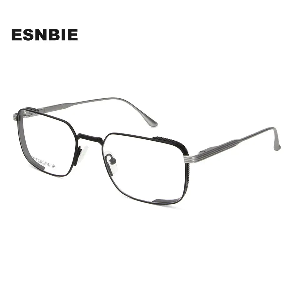 Esnbie 197410 Womens Full Rim Brow Line Square Titanium Frames — view 1 | Esnbie at FuzWeb