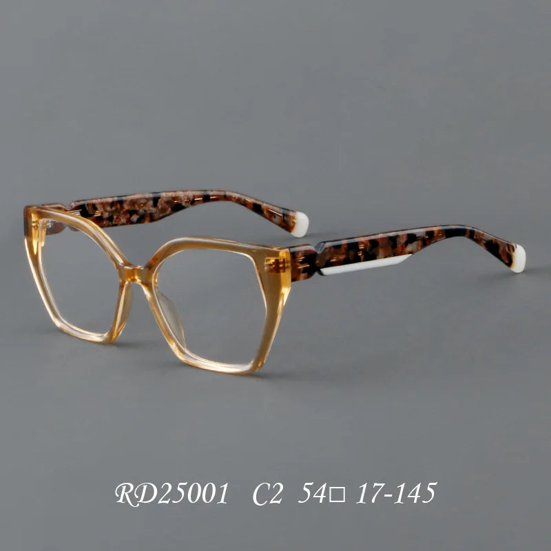 Nobler Unisex Full Rim Square Cat Eye Acetate Eyeglasses 2500 Full Rim Nobler C2  