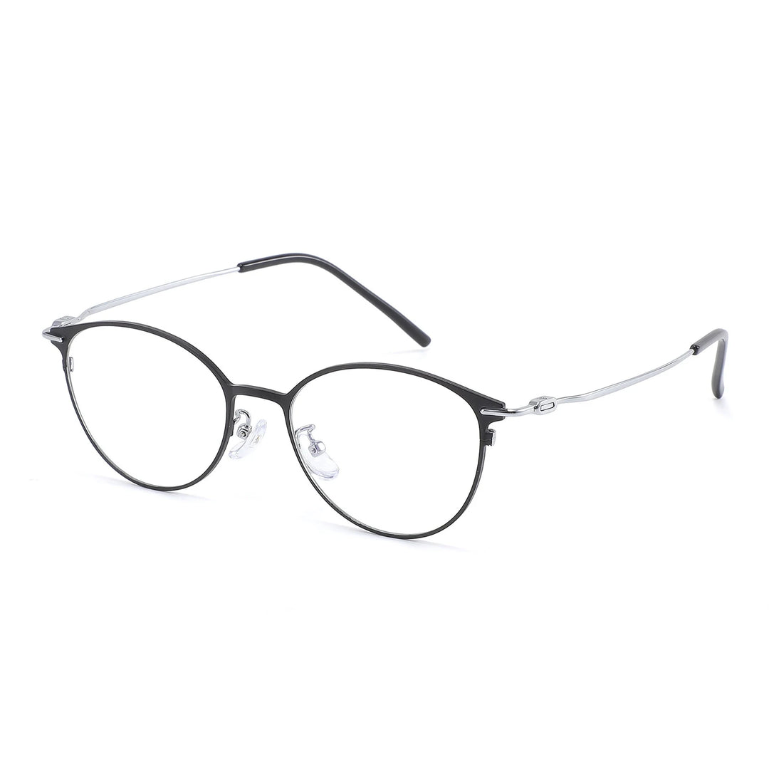 Yimaruili Unisex Full Rim Cat-Eye Pure Titanium Eyeglasses 23049 — view 7 | Yimaruili at FuzWeb