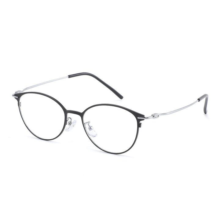 Yimaruili Unisex Full Rim Cat-Eye Pure Titanium Eyeglasses 23049 — view 7 | Yimaruili at FuzWeb