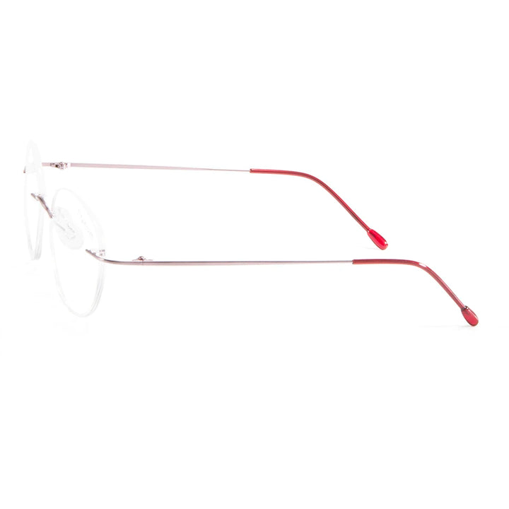 Esnbie Unisex Rimless Oval Round Titanium Eyeglasses 11461 Rimless Esnbie   