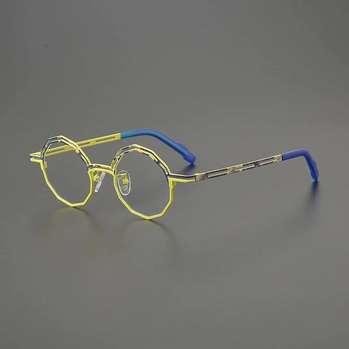 Gatenac Women's Full Rim Polygon Round Titanium Eyeglasses G85888