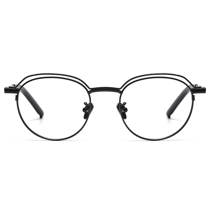 Aimee Unisex Full Rim Round Square Titanium Eyeglasses 19951 Full Rim Aimee   