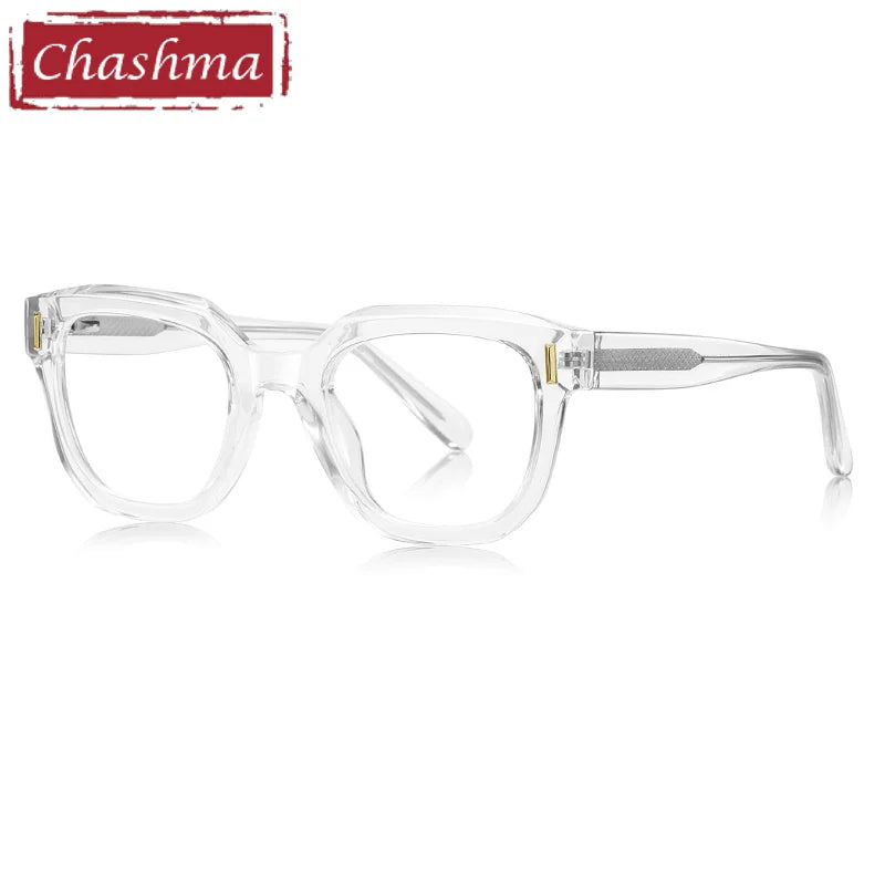 Chashma Ottica Unisex Full Rim Square Tr 90 Titanium Eyeglasses 474009