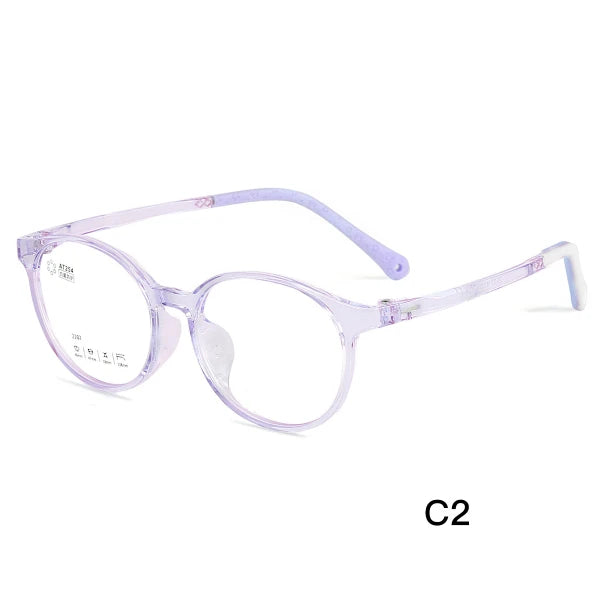 Vicky Unisex Children's Full Rim Round Tr 90 Titanium Eyeglasses 42207 Full Rim Vicky 2207-C2