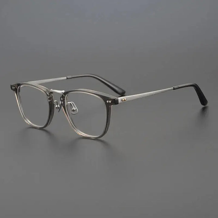 Bobbie 907200 Unisex 138mm Full Rim Square Oval Titanium Frames FuzWeb