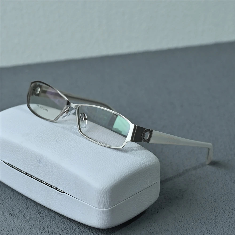 Cubojue Unisex Full Rim Rectangle Alloy Reading Glasses C628 Reading Glasses Cubojue   