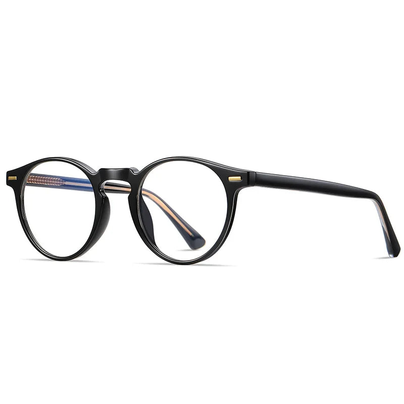 Kocolior Unisex Full Rim Round Tr 90 Acetate Hyperopic Reading Glasses 2083 Reading Glasses Kocolior Black 0 