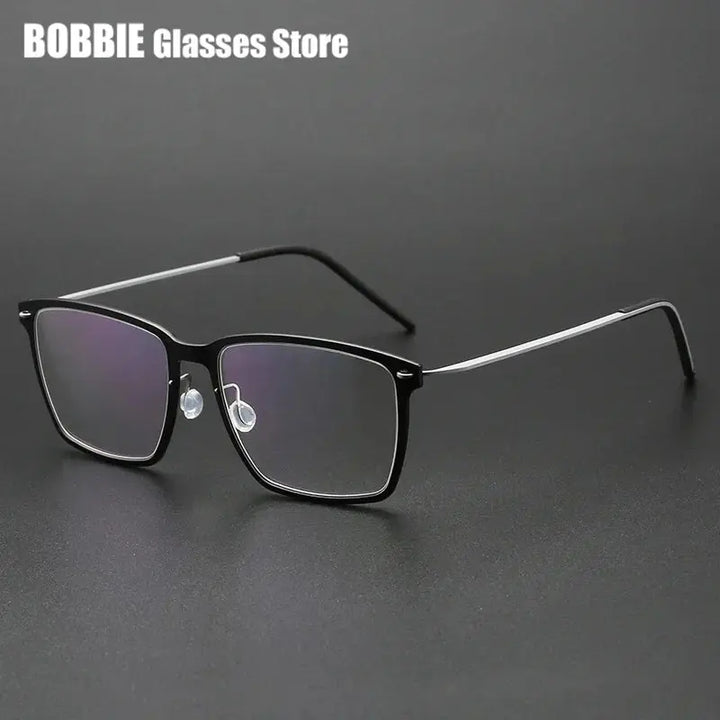 Bobbie 650500 Unisex Full Rim Square Acetate Titanium Frames FuzWeb