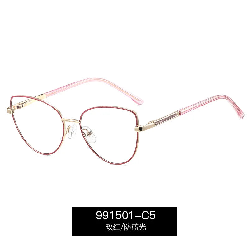 Reven Jate Unisex Youth's Full Rim Cat Eye Alloy Eyeglasses 991501
