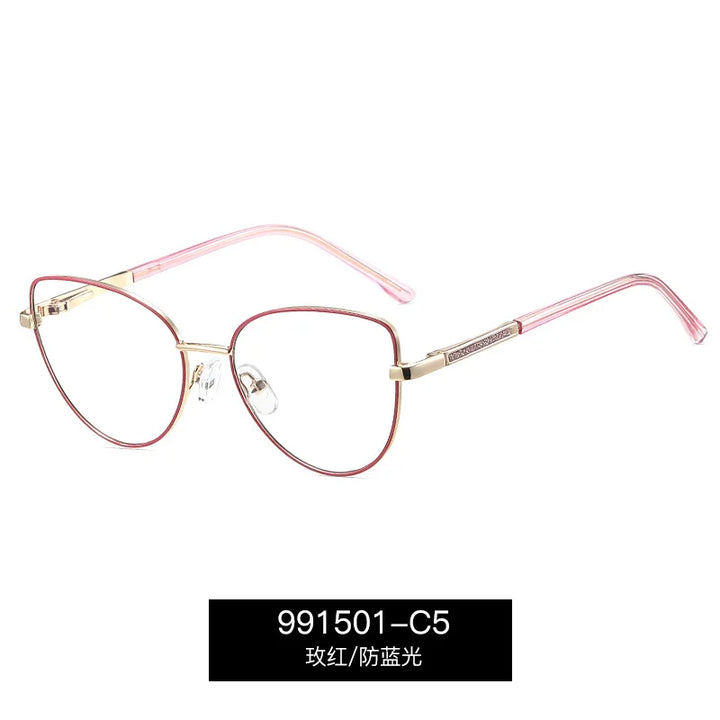 Reven Jate Unisex Youth's Full Rim Cat Eye Alloy Eyeglasses 991501