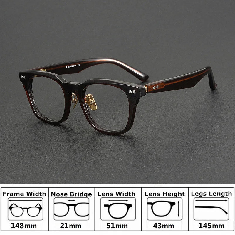 Bobbie Unisex Full Rim Square Acetate Eyeglasses NP-161