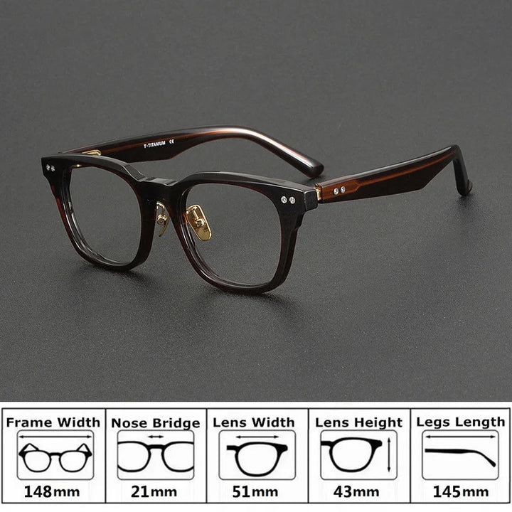 Bobbie Unisex Full Rim Square Acetate Eyeglasses NP-161