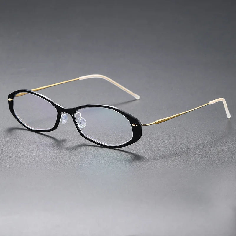 Aimee Unisex Full Rim Polygonal Pure Titanium Eyeglasses 6509 — view 8 | Aimee at FuzWeb