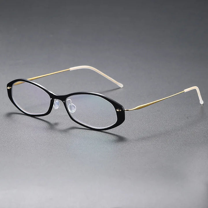 Aimee Unisex Full Rim Polygonal Pure Titanium Eyeglasses 6509 — view 8 | Aimee at FuzWeb