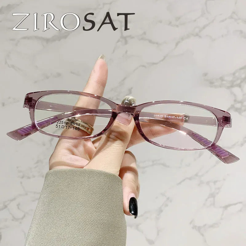 Zirosat Unisex Full Rim Oval Rectangle Tr 90 Eyeglasses 22512 Full Rim Zirosat