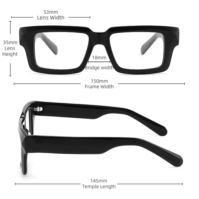 Cubojue Mens Full Rim Square Plastic Reading Glasses Gl6609 Reading Glasses Cubojue   