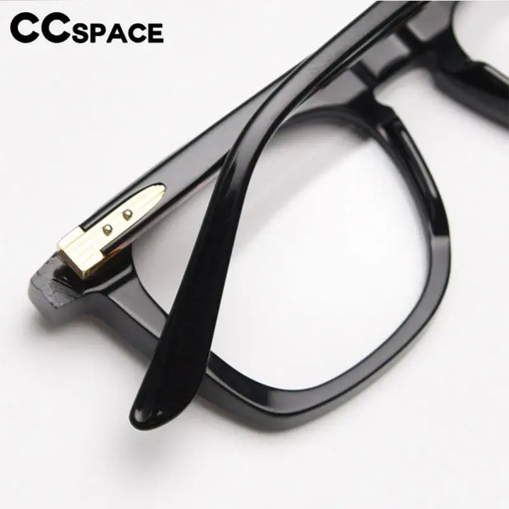 CCspace Unisex Full Rim Big Square Acetate Eyeglasses 57347 Full Rim CCspace   