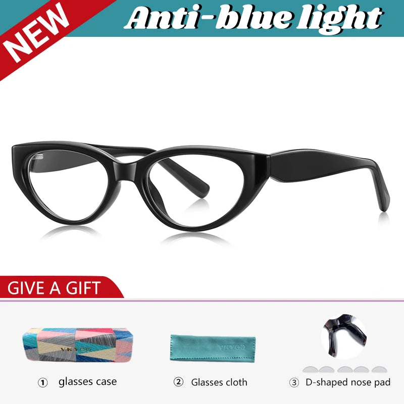 Vicky Women's Full Rim Big Cat Eye Tr 90 Titanium Reading Glasses