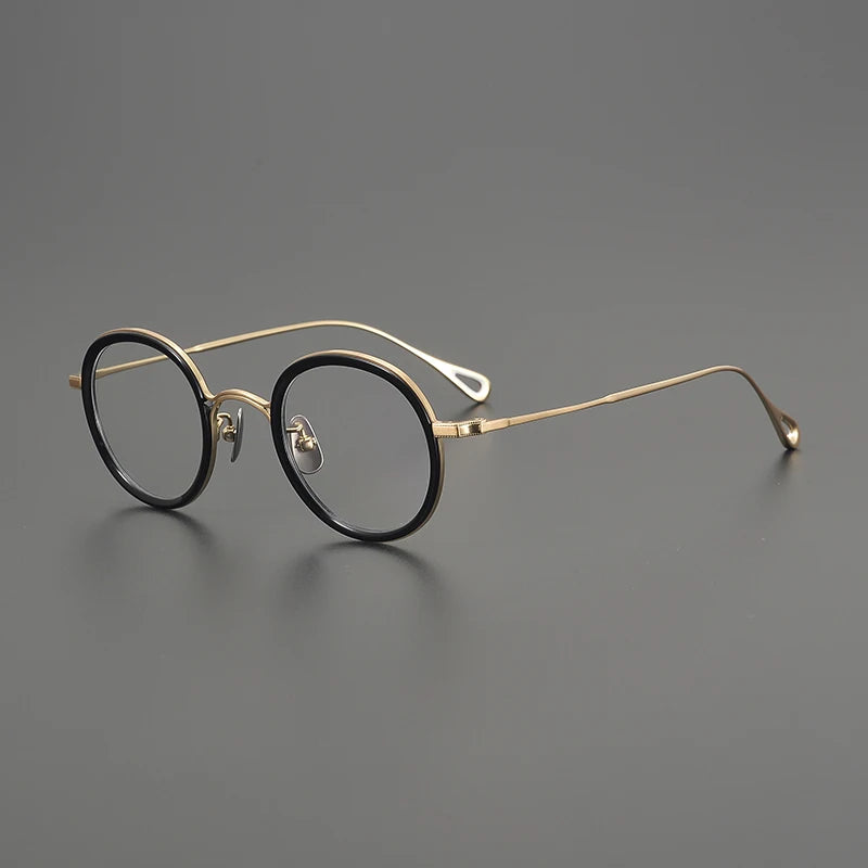 Gatenac Women's Full Rim Oval Square Acetate Titanium Eyeglasses G1583