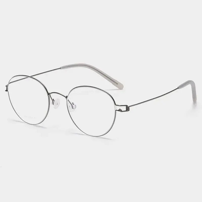 Bobbie 822000 Unisex 122mm Titanium Full Rim Oval Frames FuzWeb