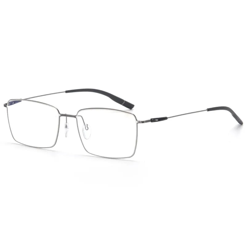 Muzz 2120 men's square alloy prescription eyeglasses — view 6