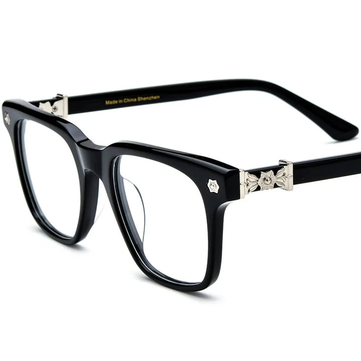 Nobler Women's Full Rim Brow Line Square Acetate Eyeglasses 19395