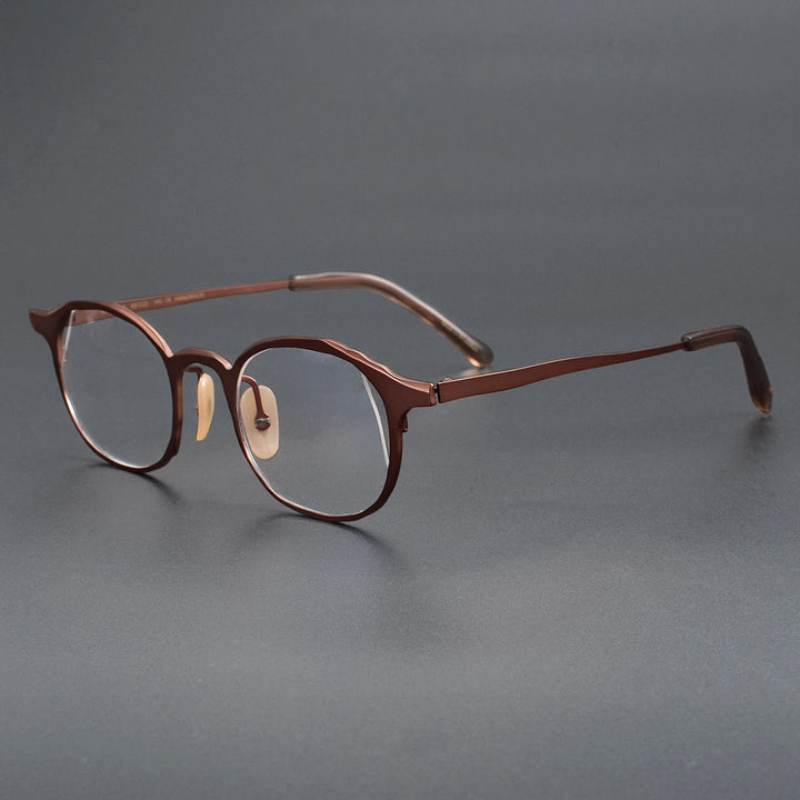 Muzz Unisex Full Rim Square Round Titanium Eyeglasses 87747