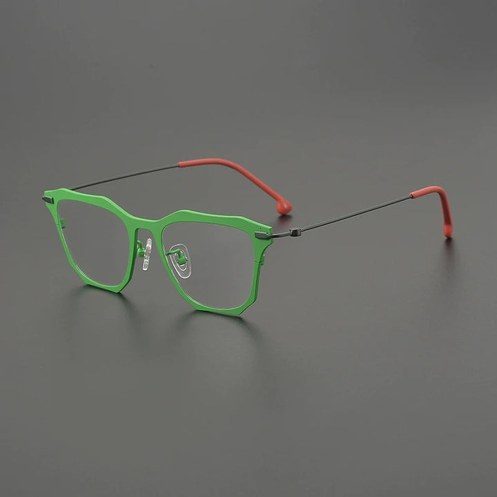 Gatenac Unisex Full Rim Square Brow Line Titanium Eyeglasses G85838