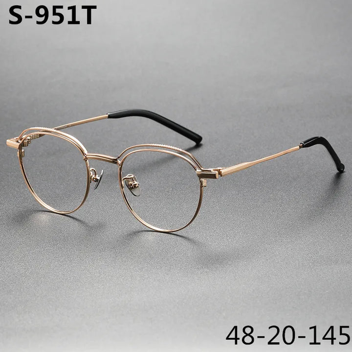 Aimee Unisex Full Rim Round Square Titanium Eyeglasses 19951 Full Rim Aimee   