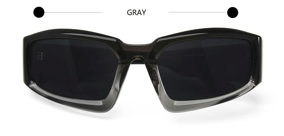 Esnbie Men's Full Rim Square Brow Line Acetate Sport Sunglasses 221301