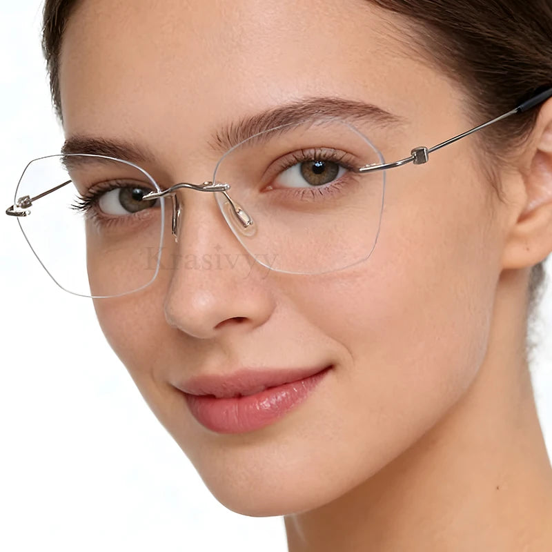 Krasivyy Unisex Rimless Titanium Prescription Eyeglasses KR5024 - view 5