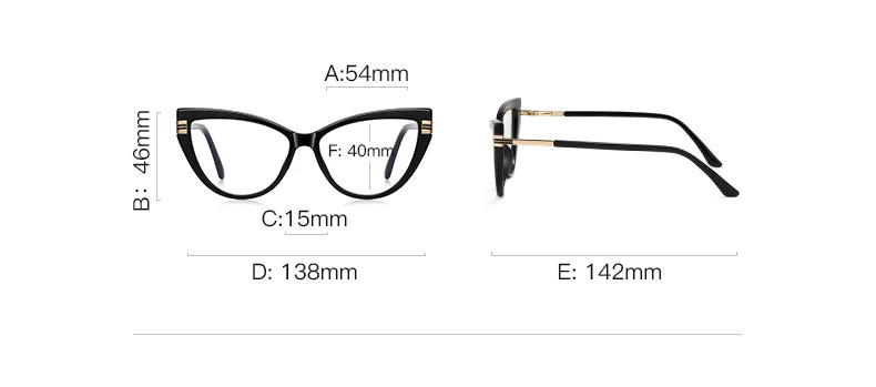 Vicky Women's Full Rim Cat Eye Tr 90 Alloy Reading Glasses 392264