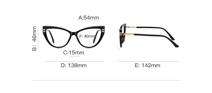 Vicky Women's Full Rim Cat Eye Tr 90 Alloy Reading Glasses 392264