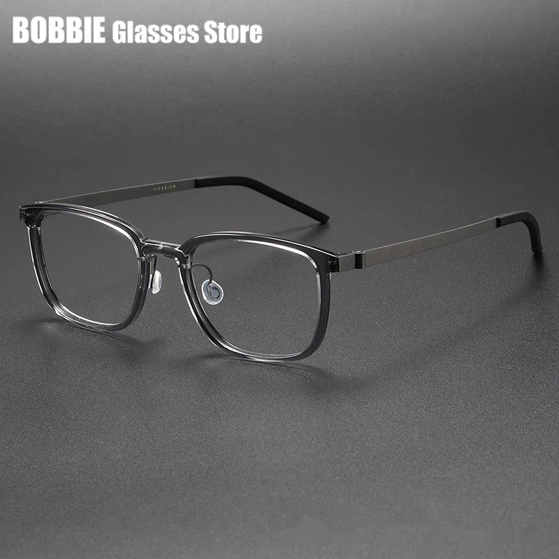 Bobbie Unisex Full Rim Square Titanium Acetate Eyeglasses 918523