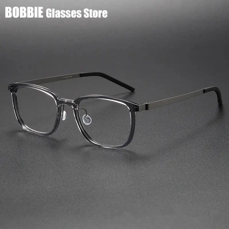 Bobbie Full Rim 180520 Unisex Pure Titanium Square Frames FuzWeb