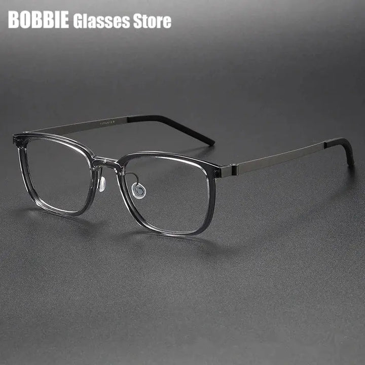 Bobbie Full Rim 180520 Unisex Pure Titanium Square Frames FuzWeb