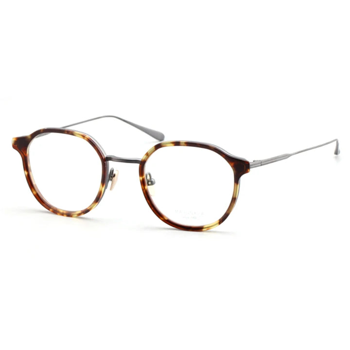 Aimee Unisex Full Rim Round Titanium Acetate Eyeglasses 2241 Full Rim Aimee Tortoise-Grey  