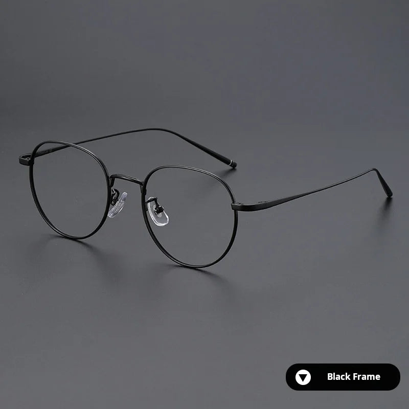 Momoja Unisex Full Rim Oval Round Titanium Eyeglasses 722066