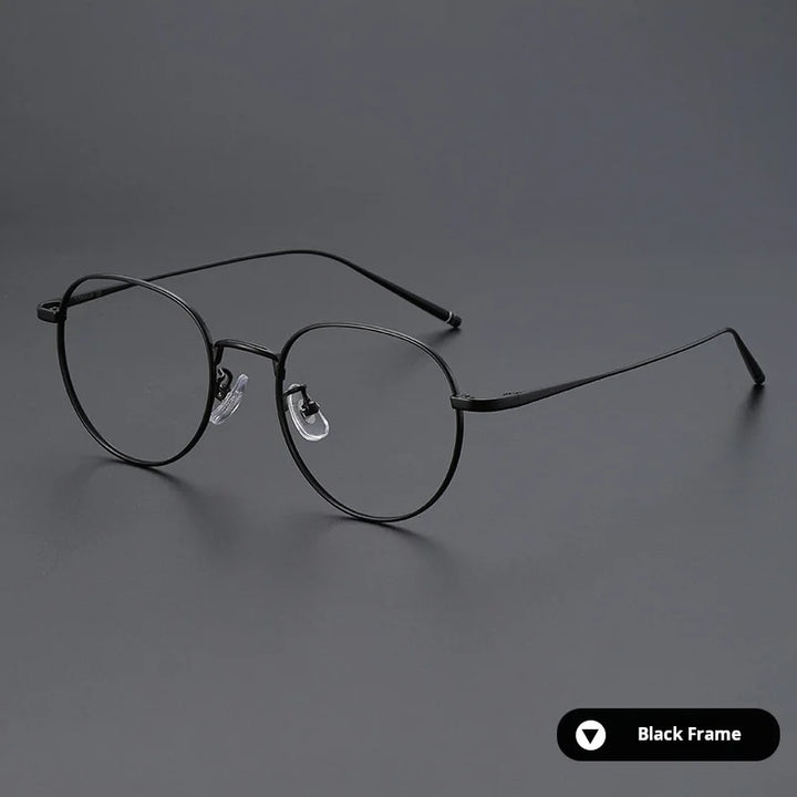 Momoja Unisex Full Rim Oval Round Titanium Eyeglasses 722066