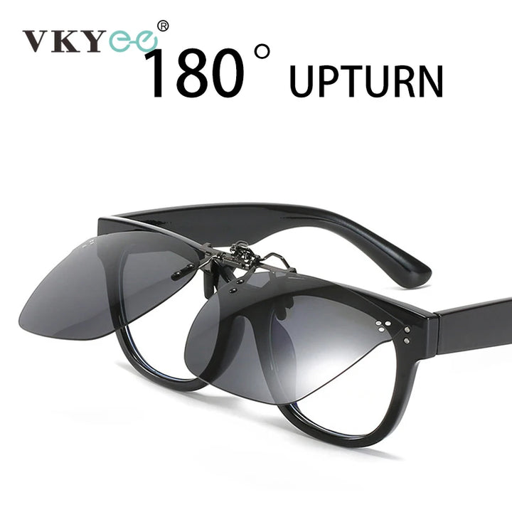 Vicky Unisex Rimless Oval Alloy Polarized Clip On Or Flip Up Sunglasses V003 Clip On Sunglasses Vicky   