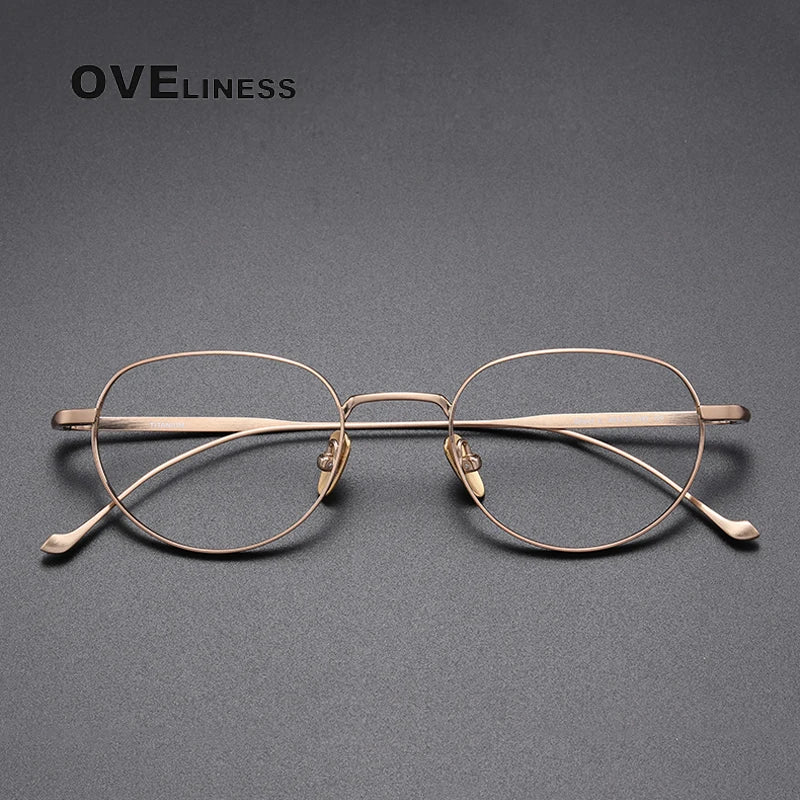 Oveliness Unisex Full Rim Oval Titanium Eyeglasses 0100 Full Rim Oveliness   