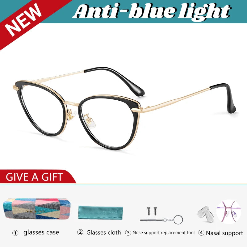 Vicky Women's Full Rim Cat Eye Tr 90 Alloy Reading Glasses 711916