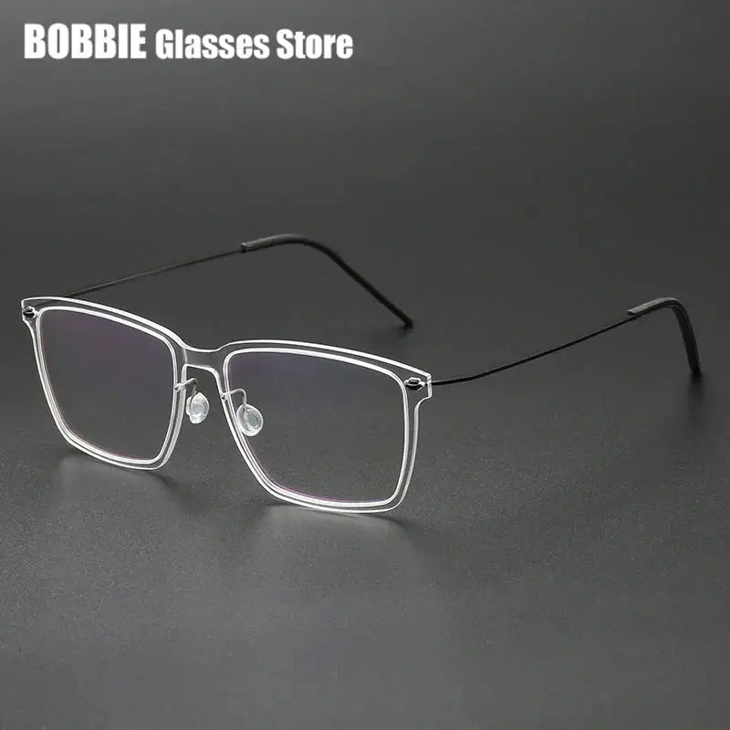 Bobbie 650500 Unisex Full Rim Square Acetate Titanium Frames FuzWeb